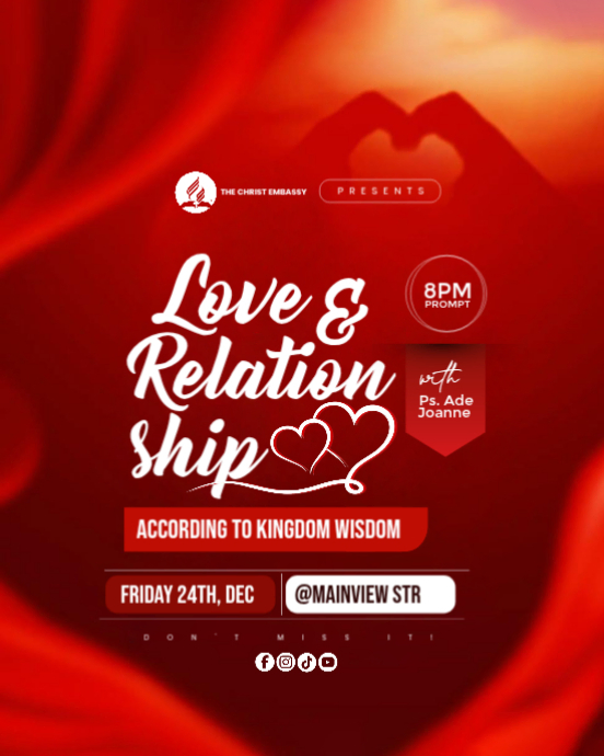 Red Maximalist Church Flyer Instagram Portrait Template | PosterMyWall