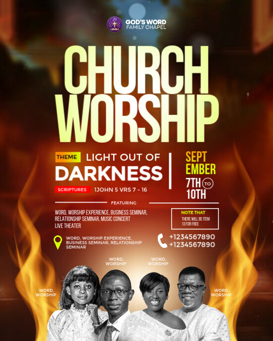 Copy of Red Maximalist Church Flyer Instagram Portrait | PosterMyWall