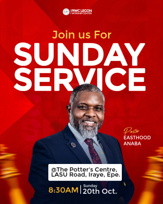 Copy of Red Maximalist Church Flyer Instagram Portrait | PosterMyWall