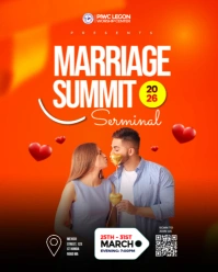 Red Maximalist Church Marriage Conference  Instagram Portrait template