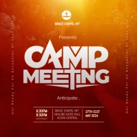 Red Maximalist Church Meeting Flyer Design Instagram Post Instagram-opslag template
