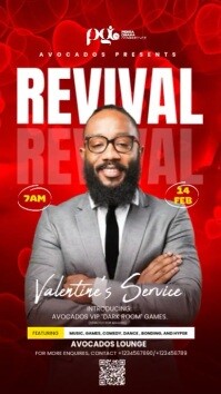 Rød Red Maximalist Church Revival Service Instagram Reel Instagram Reel Template