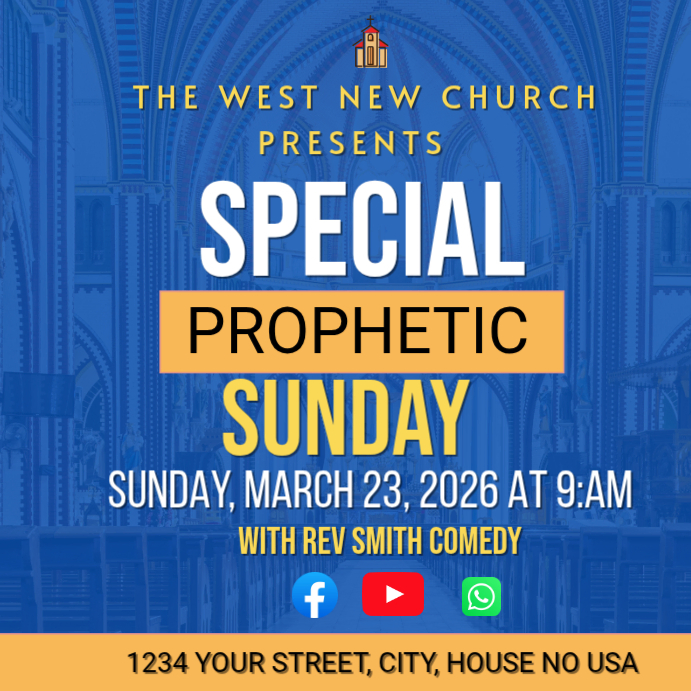 Copy of Red Maximalist Church Special Prophetic Sunday Instagram Post ...