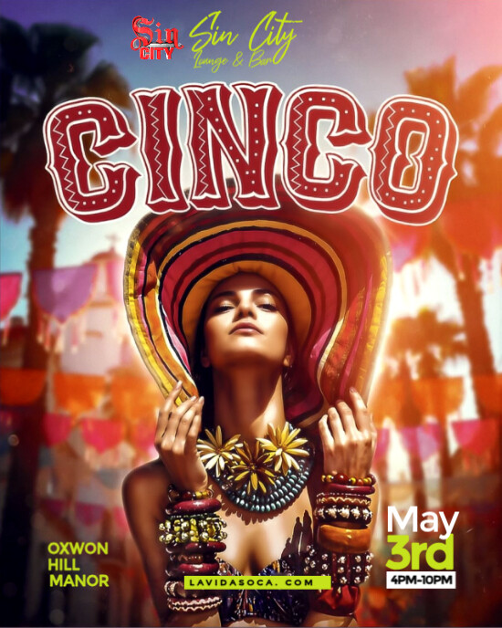 Copy of Red Maximalist Cinco Club Flyer Instagram Portrait | PosterMyWall