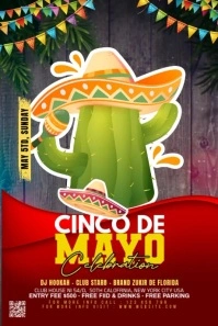 Red Maximalist Cinco De Mayo Pinterest Graphic template