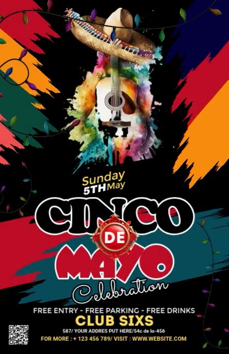 Copy of Red Maximalist Cinco De Mayo Tabloid | PosterMyWall
