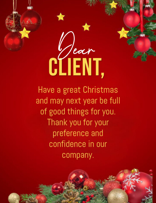 Red Maximalist Client Appreciation Message Flyer (us Letter) template
