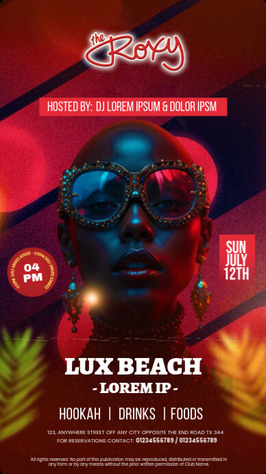 Red Maximalist Club Event Party Instagram Story Template | PosterMyWall