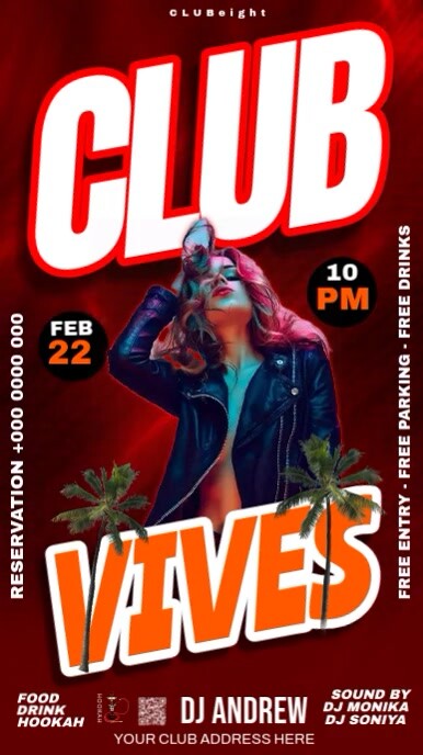Copy of Red Maximalist Club Night Party Instagram Story | PosterMyWall