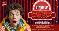 Red Maximalist Comedy Night Show Facebook Shared Image template