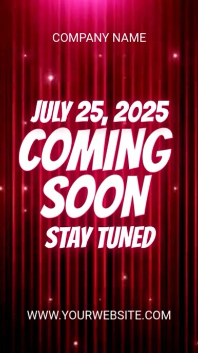 Red Maximalist Coming Soon Instagram Story Instagram-verhaal template