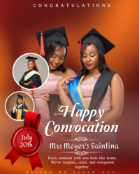 Red Maximalist Convocation Ceremony Template | Academic Event Flyer Design Instagram Portrait