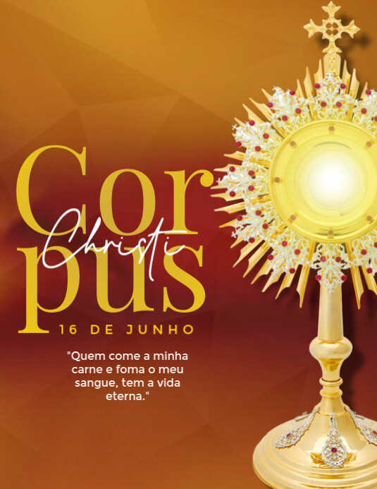 Red Maximalist Corpus Christi Design Template  Flyer (us Letter)