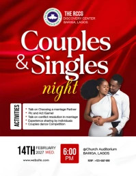 Red Maximalist Couples And Singles Summit Flyer (us Letter) template