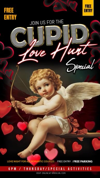 Copy of Red Maximalist Cupid Love Hunt, Valentine's Day Instagram Story ...