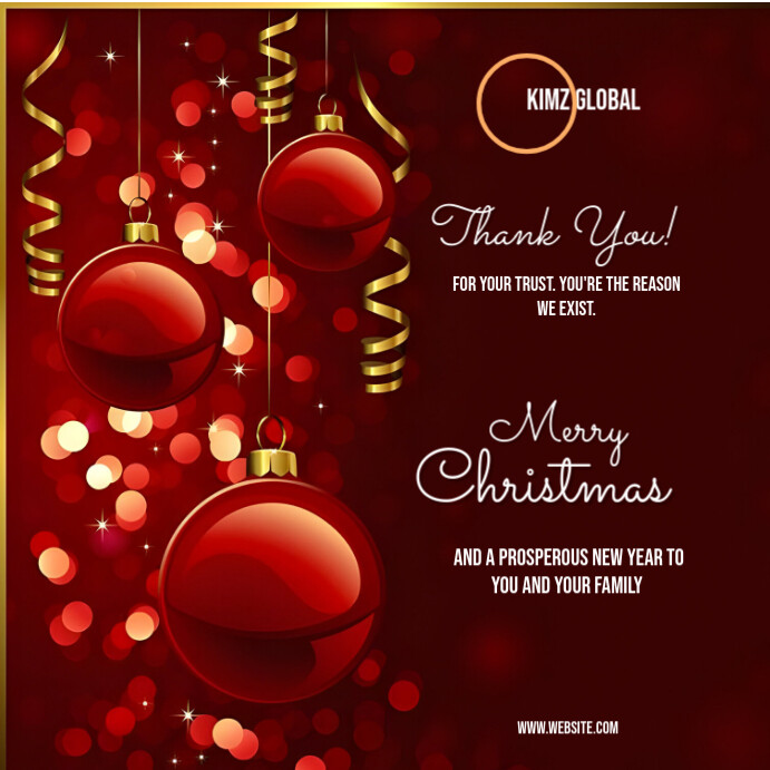 Red Maximalist Customer Appreciation Note Instagram Post template