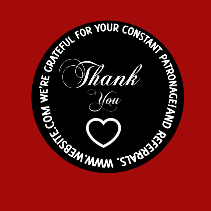 Red Maximalist Customer Appreciation Tags Instagram Post Template