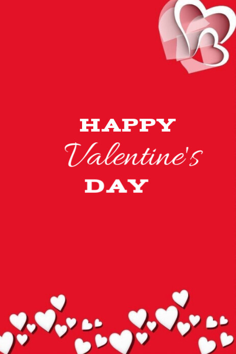 Red Maximalist Customizable Valentine Card  Pinterest Graphic Ihluzo le-Pinterest template