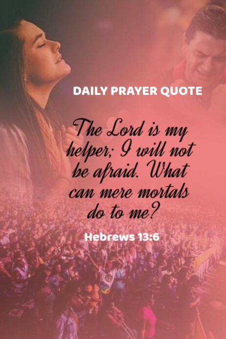 Red Maximalist Daily Prayer Quote  Banner 4' × 6' template