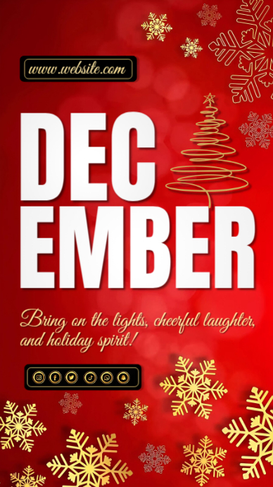 Copy of Red Maximalist December Graphic | Holiday Greeting And Seasonal ...
