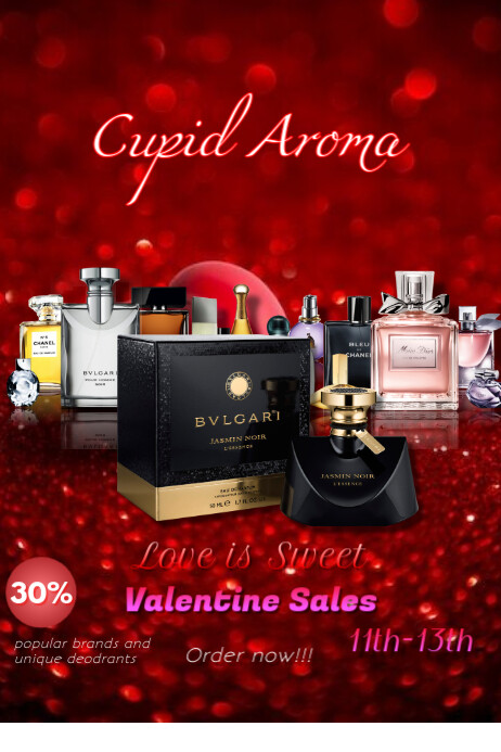 Red Maximalist Deodrand Poster template