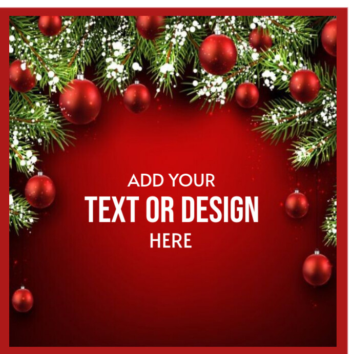Red Maximalist Editable Christmas Background  Instagram Post template