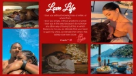 Red Maximalist Editable Collage Digital Display (16:9) template