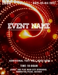 Red Maximalist Event Name  Flyer (us Letter) template