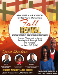 Red Maximalist Fall Revival Flyer (us Letter) template