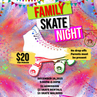 Rood Family Skate Night Instagram Post Template