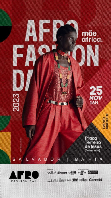 Red Maximalist Fashion Collection Outfits Instagram Story template