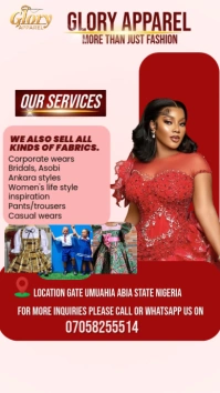 Red Maximalist Fashion House/ Brand Business Flyer  Instagram Post template