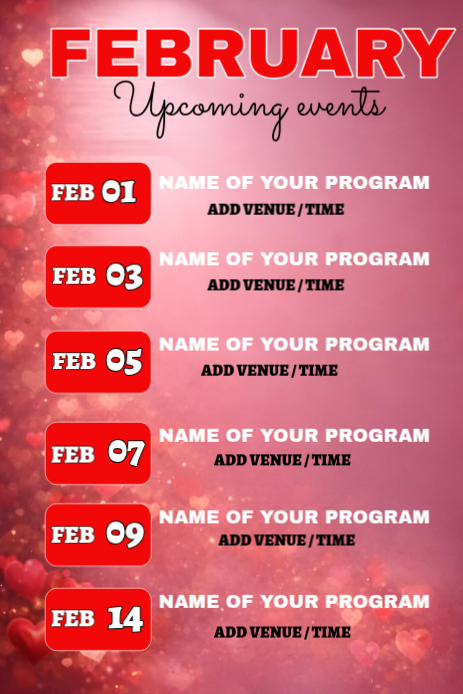 Copy of Red Maximalist February Upcoming Events Pinterest Graphic ...