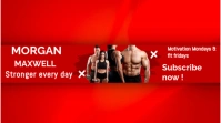 Red Maximalist Fitness & Motivation Youtube Channel Art  Youtube Channel Cover Photo template