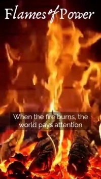 Red Maximalist Flames Of Power Instagram Story template