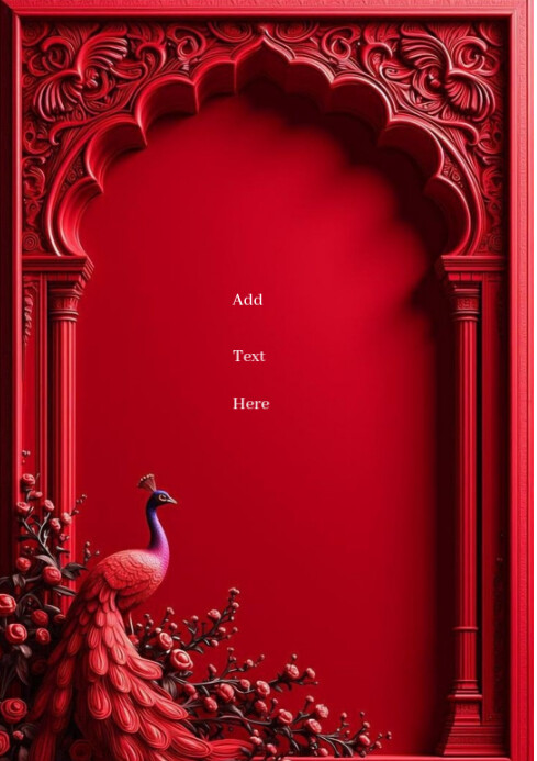 Red Maximalist Frame Design  A4 template