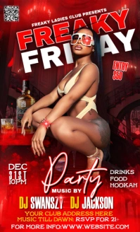 Red Maximalist Freaky Friday Night Party  Us Legal template