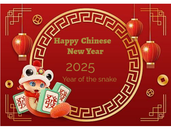 Red Maximalist Free 2025 Chinese New Year Template Flyer (us Letter ...