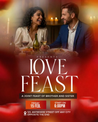 Red Maximalist Gala Flyers  Instagram Portrait template