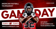 Red Maximalist Game Day Facebook Shared Image template