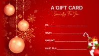 Red Maximalist Gift Card Business Card 名片 template