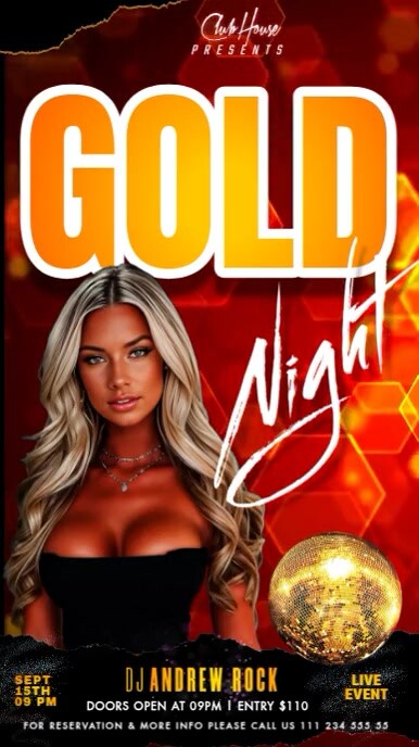 Red Maximalist Gold Party Instagram Story Indaba yaku-Instagram template