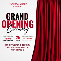 Red Maximalist Grand Opening Ceremony Instagram Post template