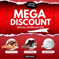 Red Maximalist Grand Sale Instagram Post template