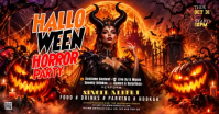 Red Halloween Horror Party Annuncio Facebook Template