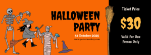 Red Halloween Party Zdjęcie w tle na Facebooka Template
