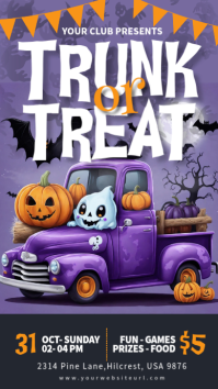 Nero Red Maximalist Halloween Trunk Or Treat Insta Instagram Story Template