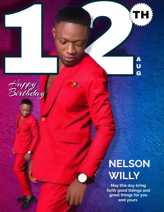 Copy of Red Maximalist Happy Birthday Boss Flyer (us | PosterMyWall