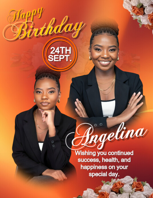 Copy of Red Maximalist Happy Birthday Flyer Flyer (us Letter ...