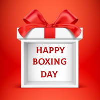 Red Maximalist Happy Boxing Day Instagram Post template
